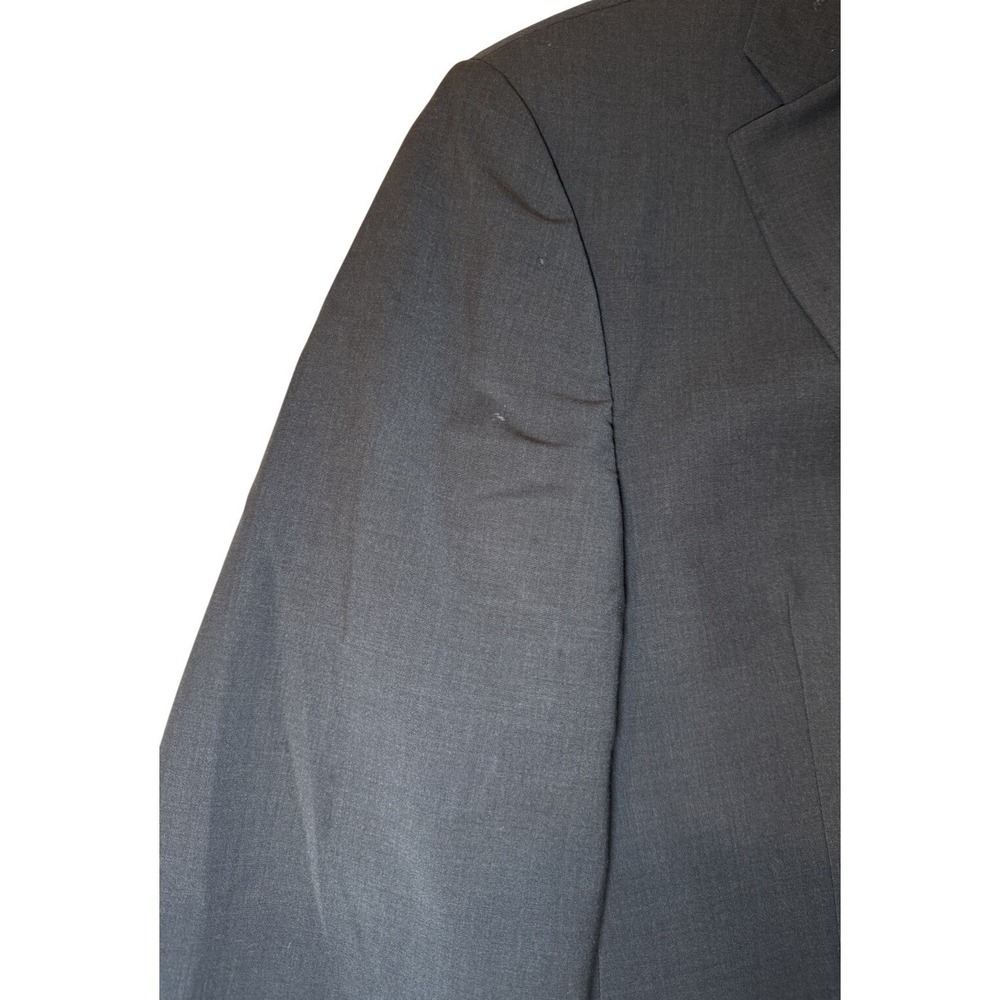 Calvin Klein 2 Piece Wool Suit Mens 42R Charcoal Grey Modern Formal Business - Picture 6 of 16